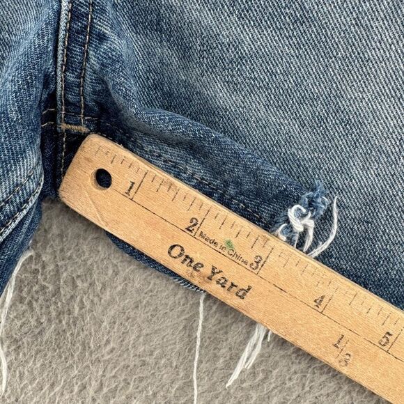 Madewell Perfect Vintage Jean Shorts Embroidered Daisy Size 27 Boho Chic 70s - Picture 10 of 16